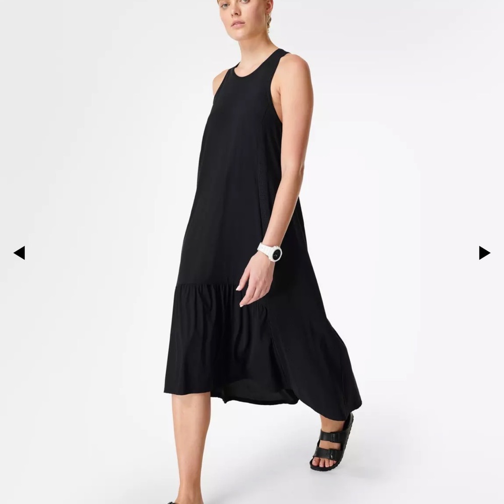 Sweaty Betty Black Sleeveless Midi Dress
